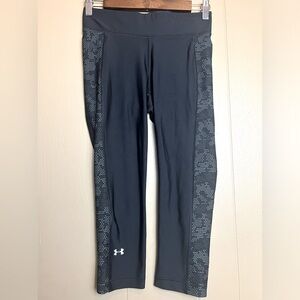 Under Armour Heatgear Compression Black Active Crop Pattern Leggings